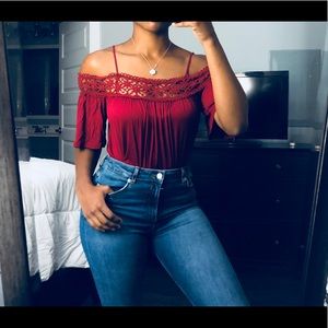 Charlotte Russe red blouse